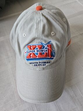 Vintage 2007 Super Bowl XLI Hat South Florida NFL Football Cap Gray OS